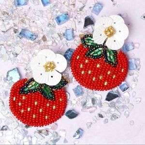 Seed Beading Chunky Strawberry Earring